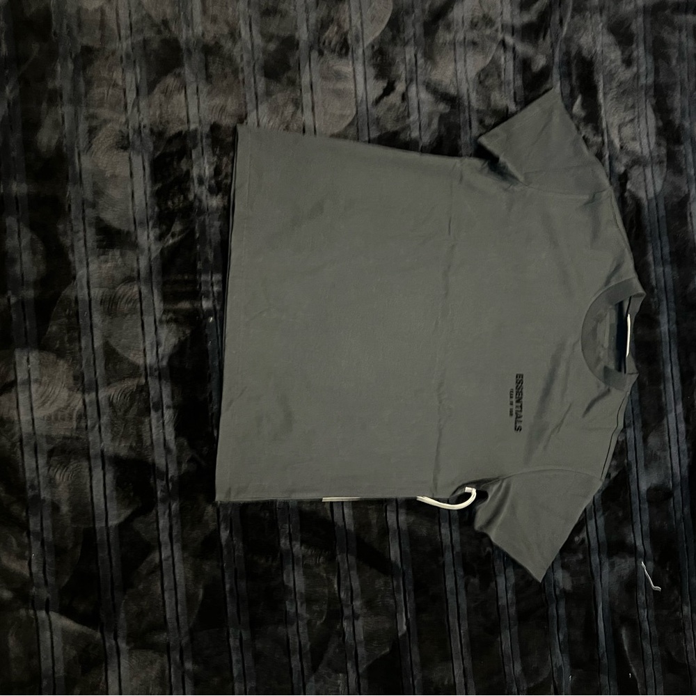 Essentials Gray Short Sleeve Tee Classic Design